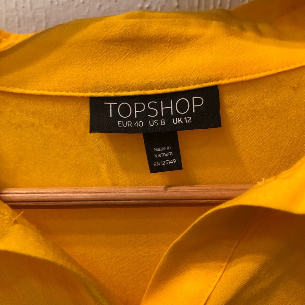 Topshop Collared Yellow Button Down - image 5